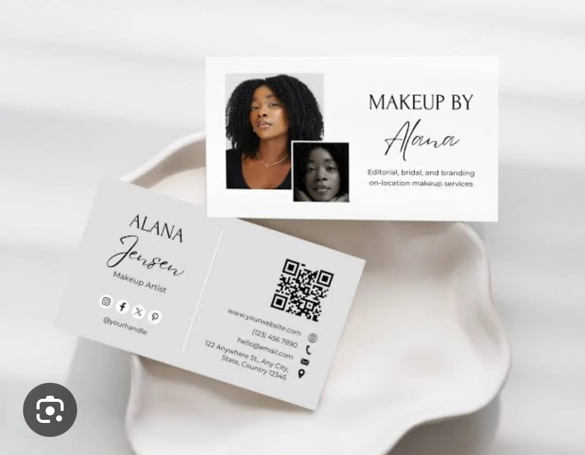 Curved Front and Back Business card